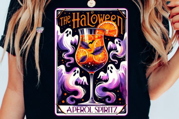 Aperol Spritz Halloween Ghost Tarot PNG: A Designer's Dream for Spooky Season