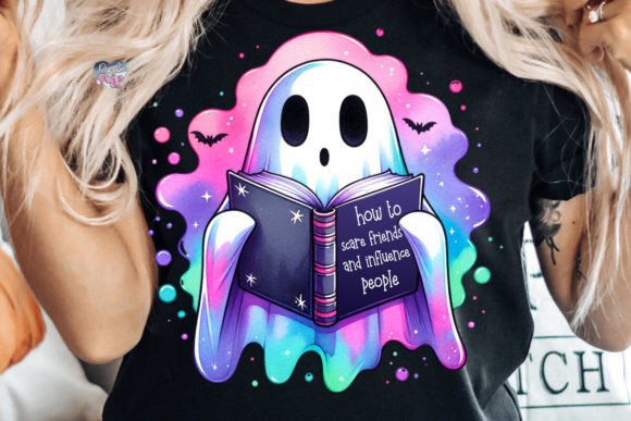 Bookish Halloween Ghost PNG: Your Go-To Spooky Design Asset