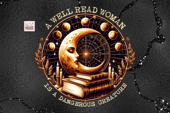 Celestial Feminist Png Bookish Clipart: Design for the Bold