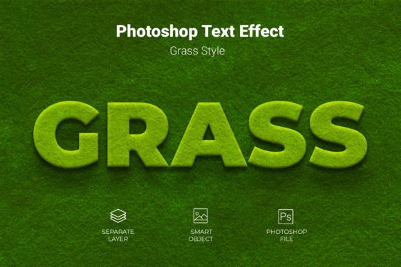 Grass PSD Text Style Effect: A Fresh Take on Natural Design