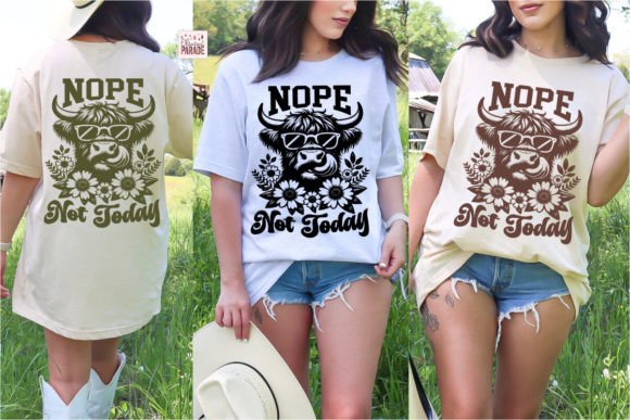 Nope Not Today: The Highland Cow PNG for Sassy Designs
